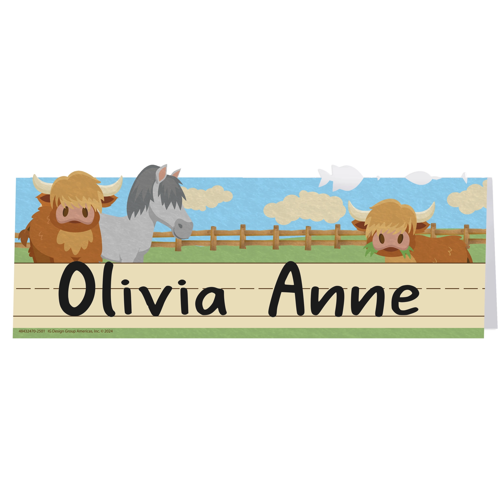 Wild Wild Classroom Tented Name Plate
