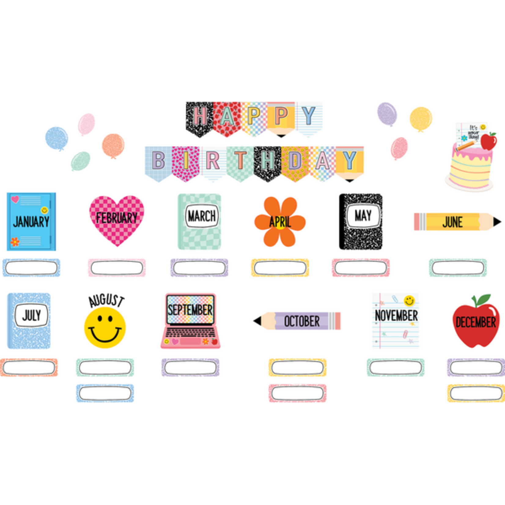 TEACHER CREATED RESOURCES Cool for School Happy Birthday Mini Bulletin Board