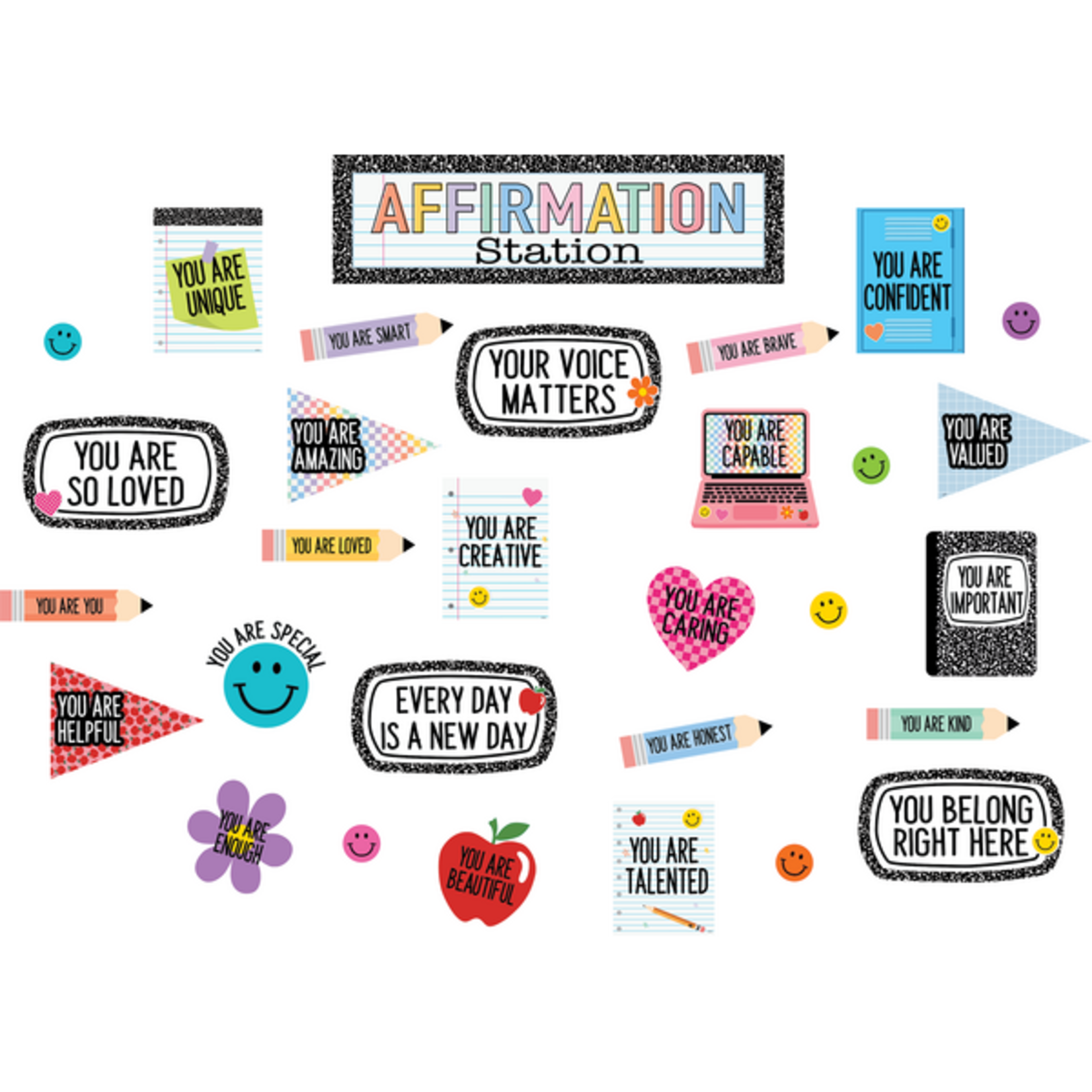 TEACHER CREATED RESOURCES Cool for School Positive Affirmations Mini Bulletin Board