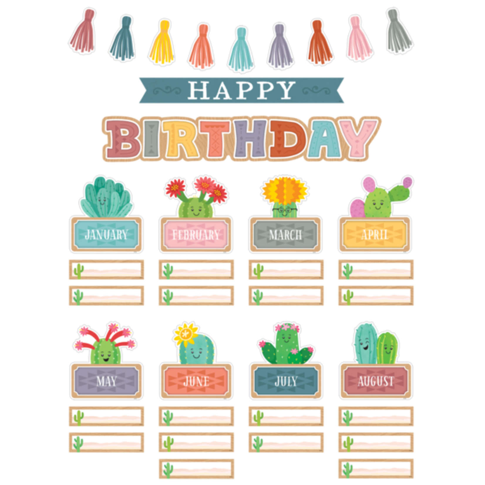 TEACHER CREATED RESOURCES Happy Cactus Crew Happy Birthday Mini Bulletin Board