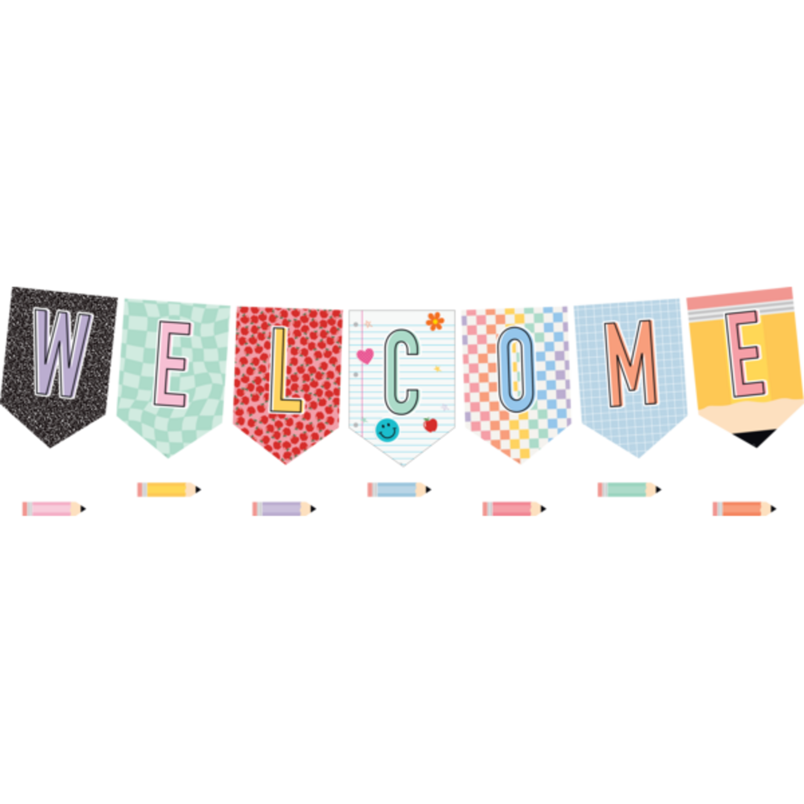 TEACHER CREATED RESOURCES Cool for School Pennants Welcome Bulletin Board