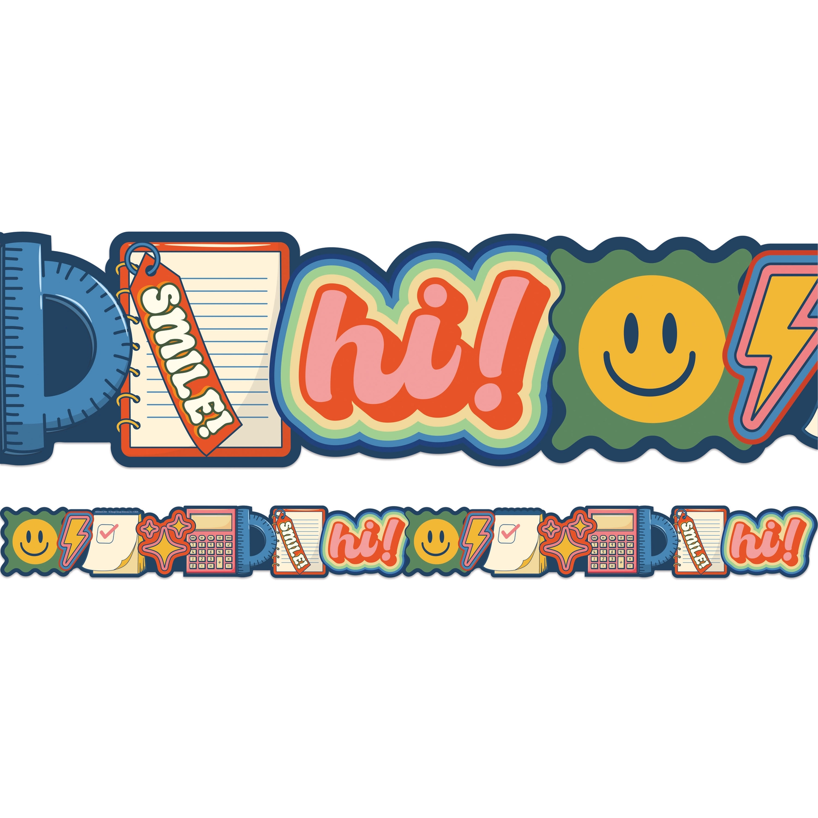 S'Cool Era School Icons Deco Trim Extra Wide Die-Cut