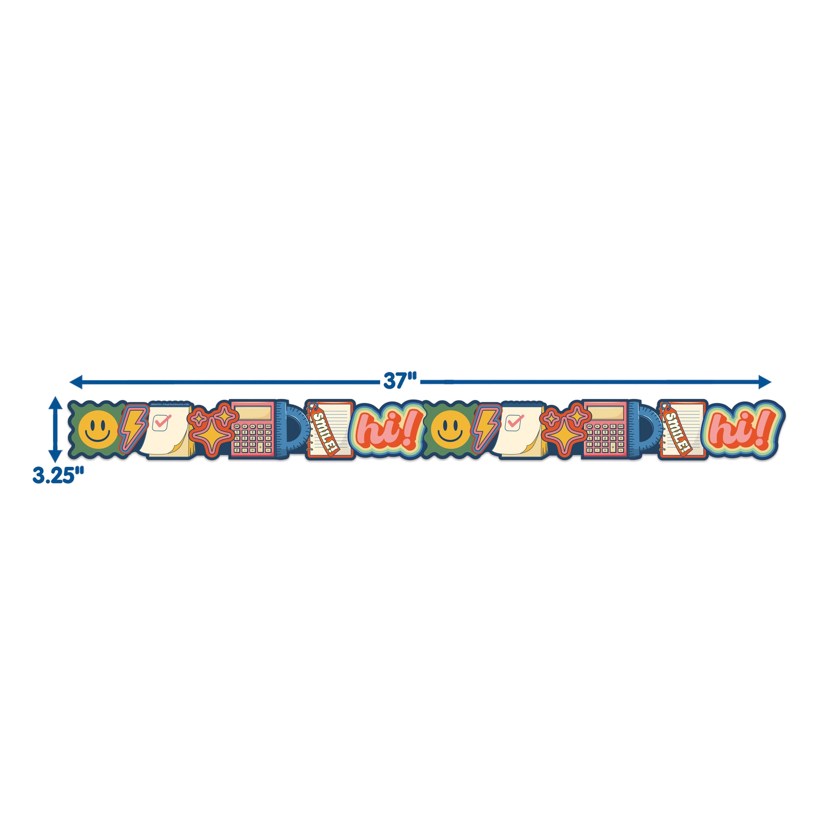 S'Cool Era School Icons Deco Trim Extra Wide Die-Cut