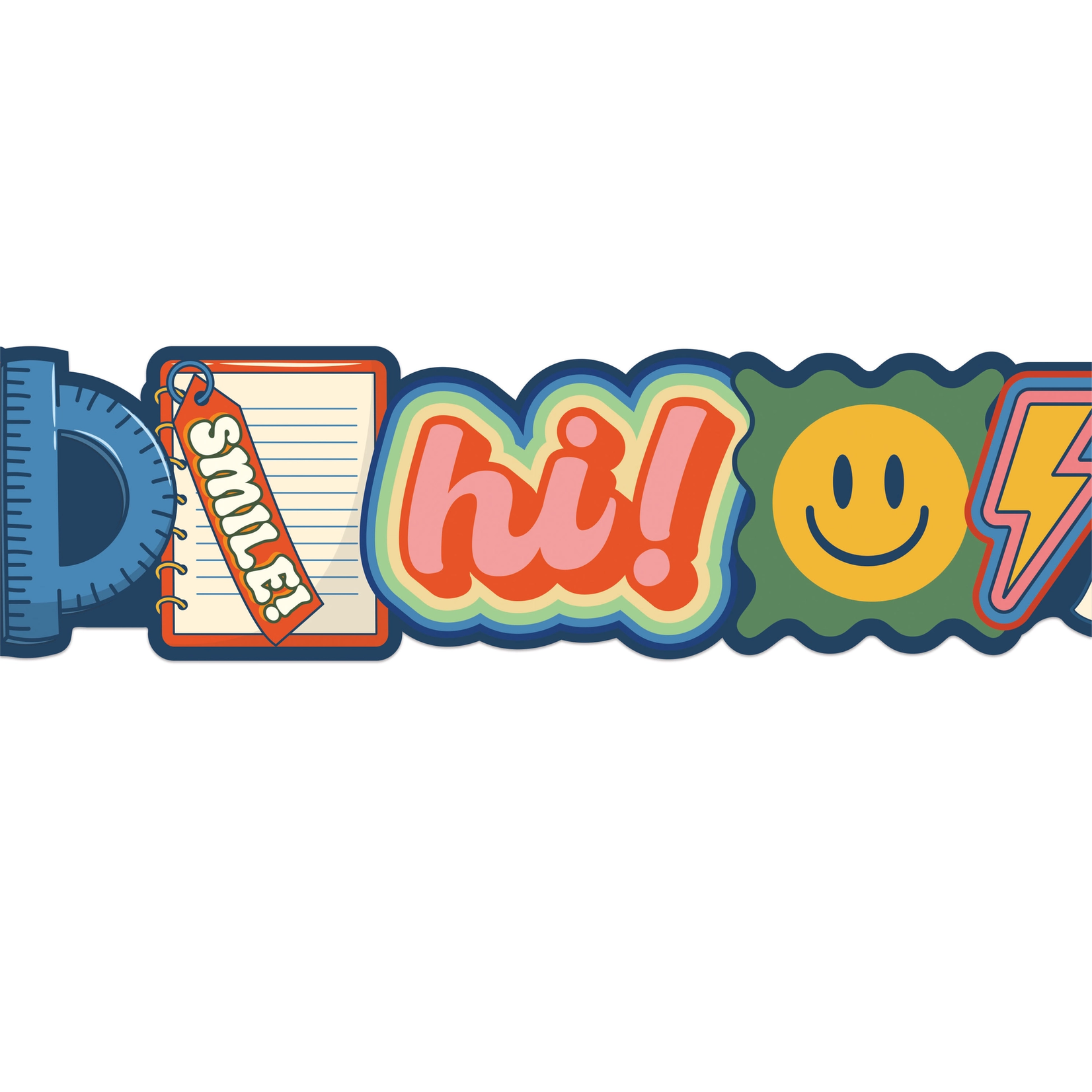S'Cool Era School Icons Deco Trim Extra Wide Die-Cut