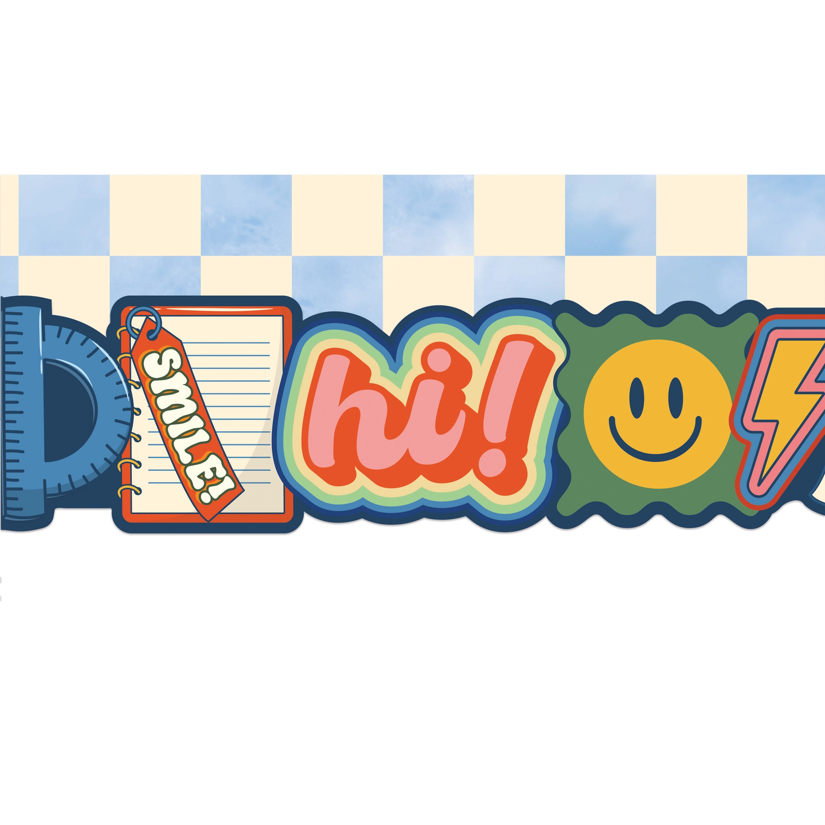S'Cool Era School Icons Deco Trim Extra Wide Die-Cut