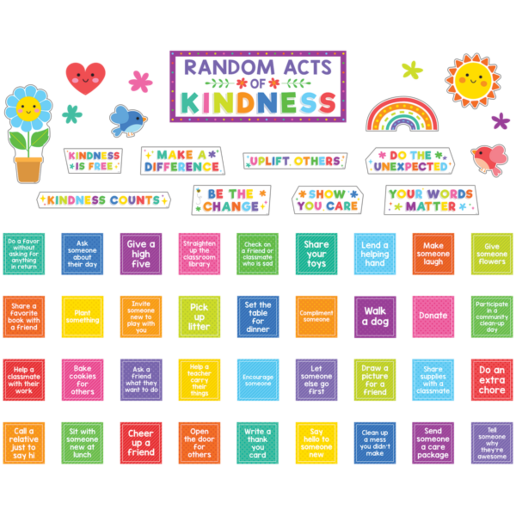 TEACHER CREATED RESOURCES Colorful Random Acts of Kindness Bulletin Board