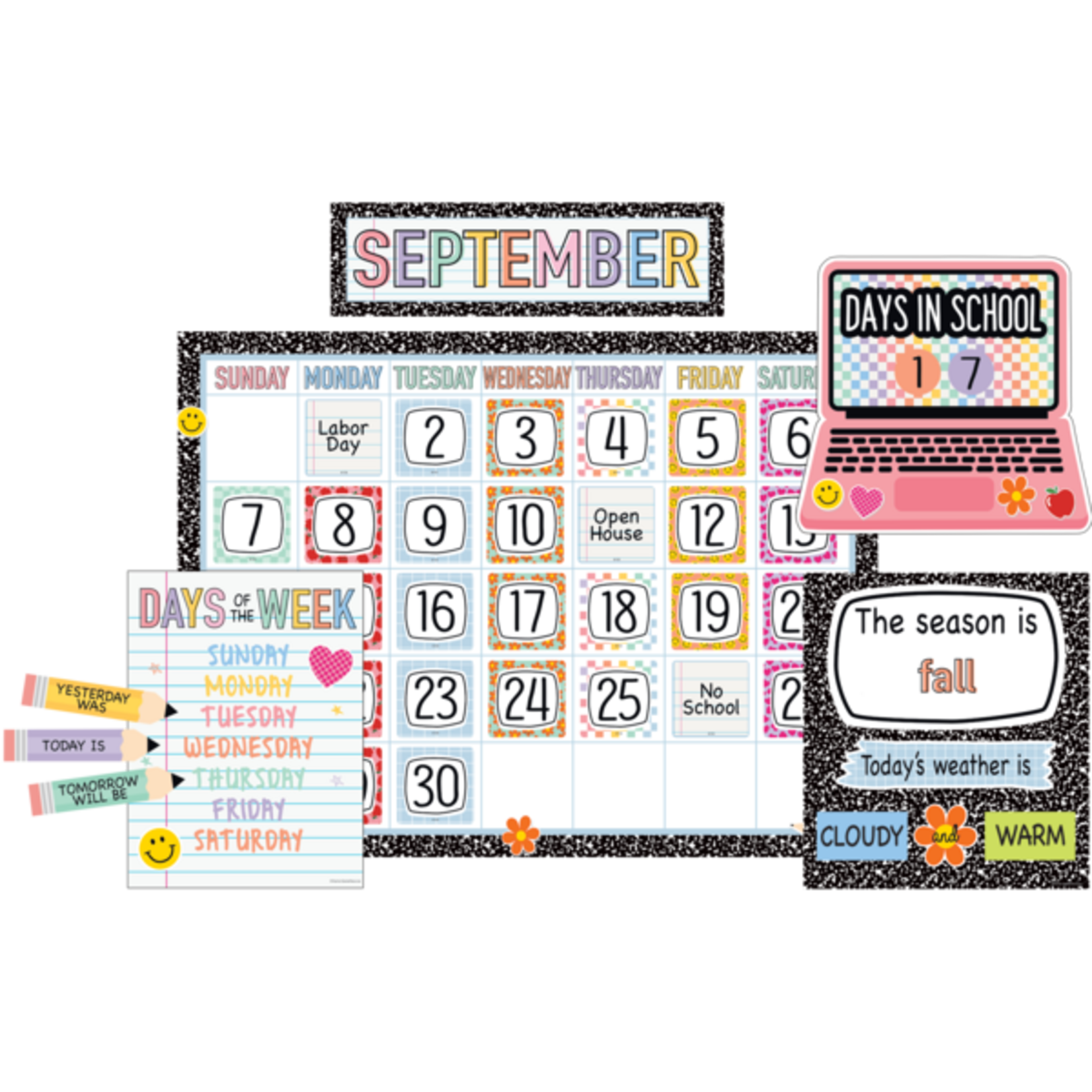 TEACHER CREATED RESOURCES Cool for School Calendar Bulletin Board