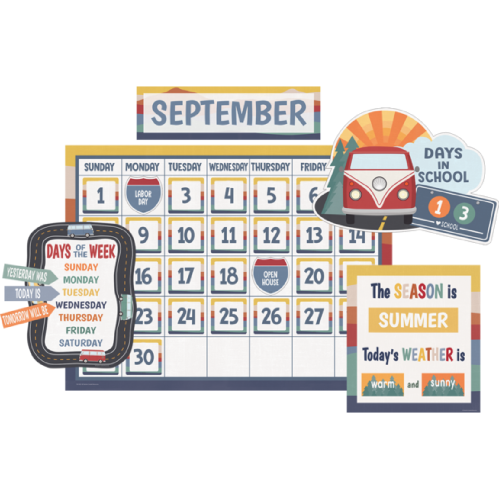 TEACHER CREATED RESOURCES Moving Mountains Road Trip Calendar Bulletin Board