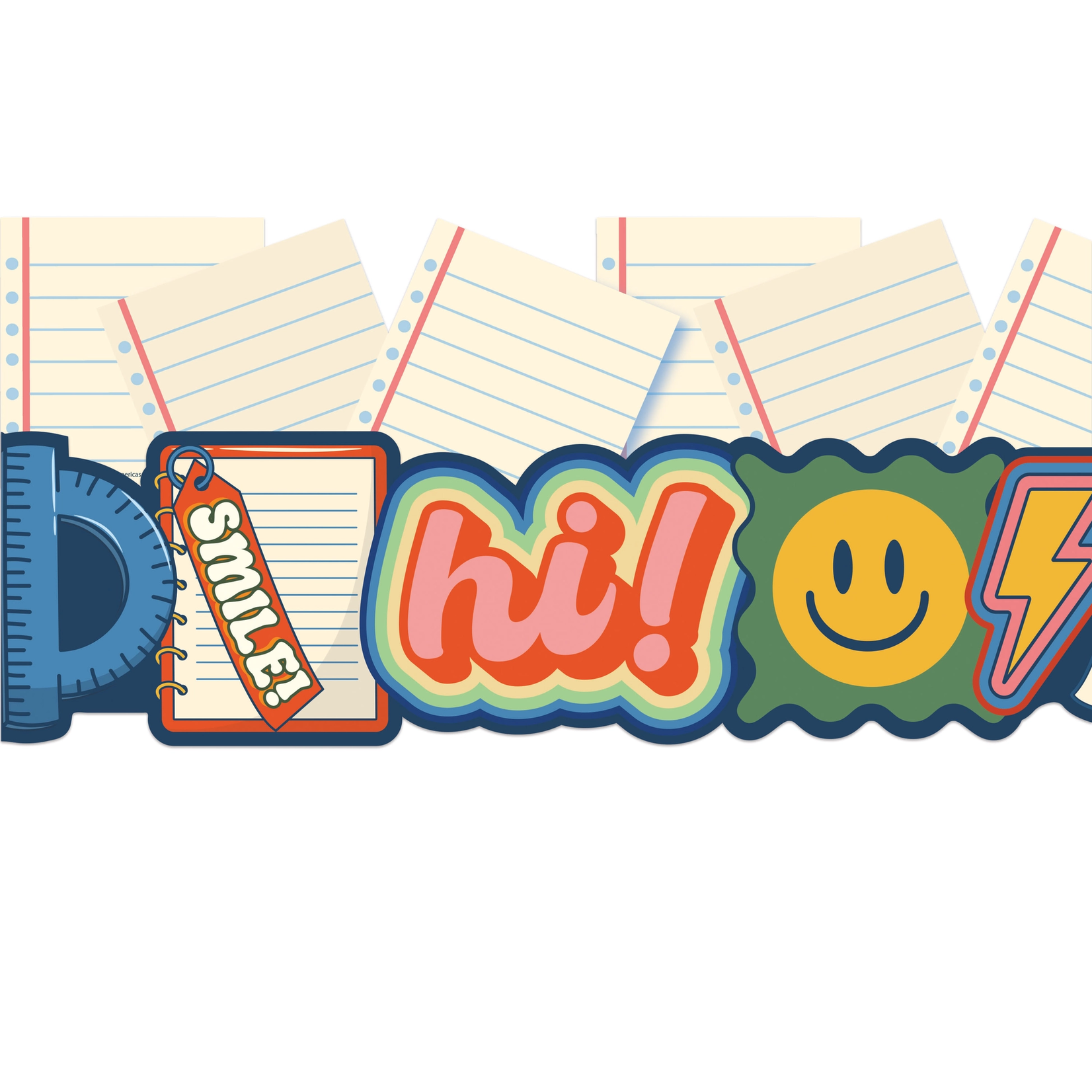 S'Cool Era Notebook Paper Deco Trim Extra Wide Die-Cut