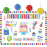 TEACHER CREATED RESOURCES Colorful Happy Birthday Create & Decorate Quick Kit