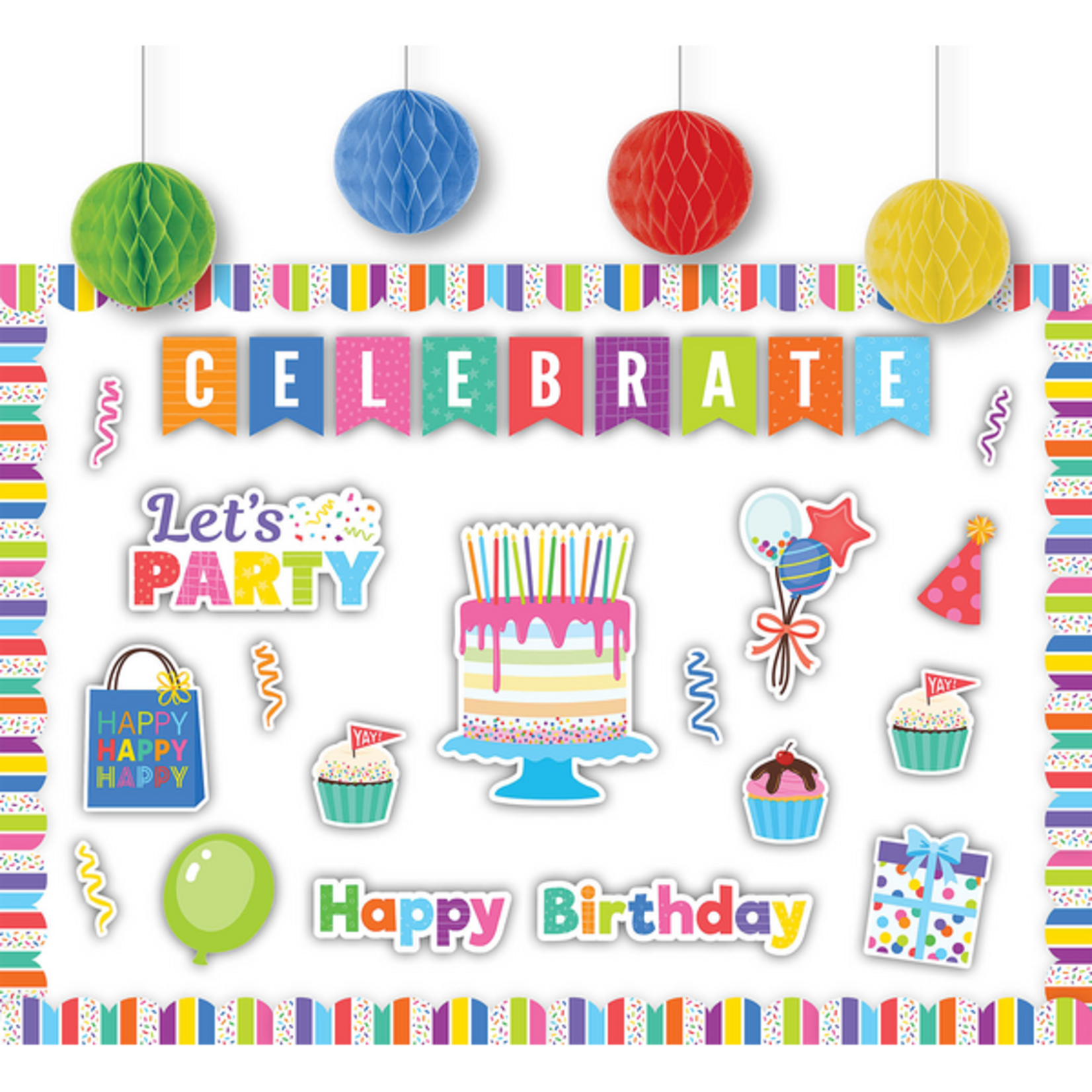 TEACHER CREATED RESOURCES Colorful Happy Birthday Create & Decorate Quick Kit