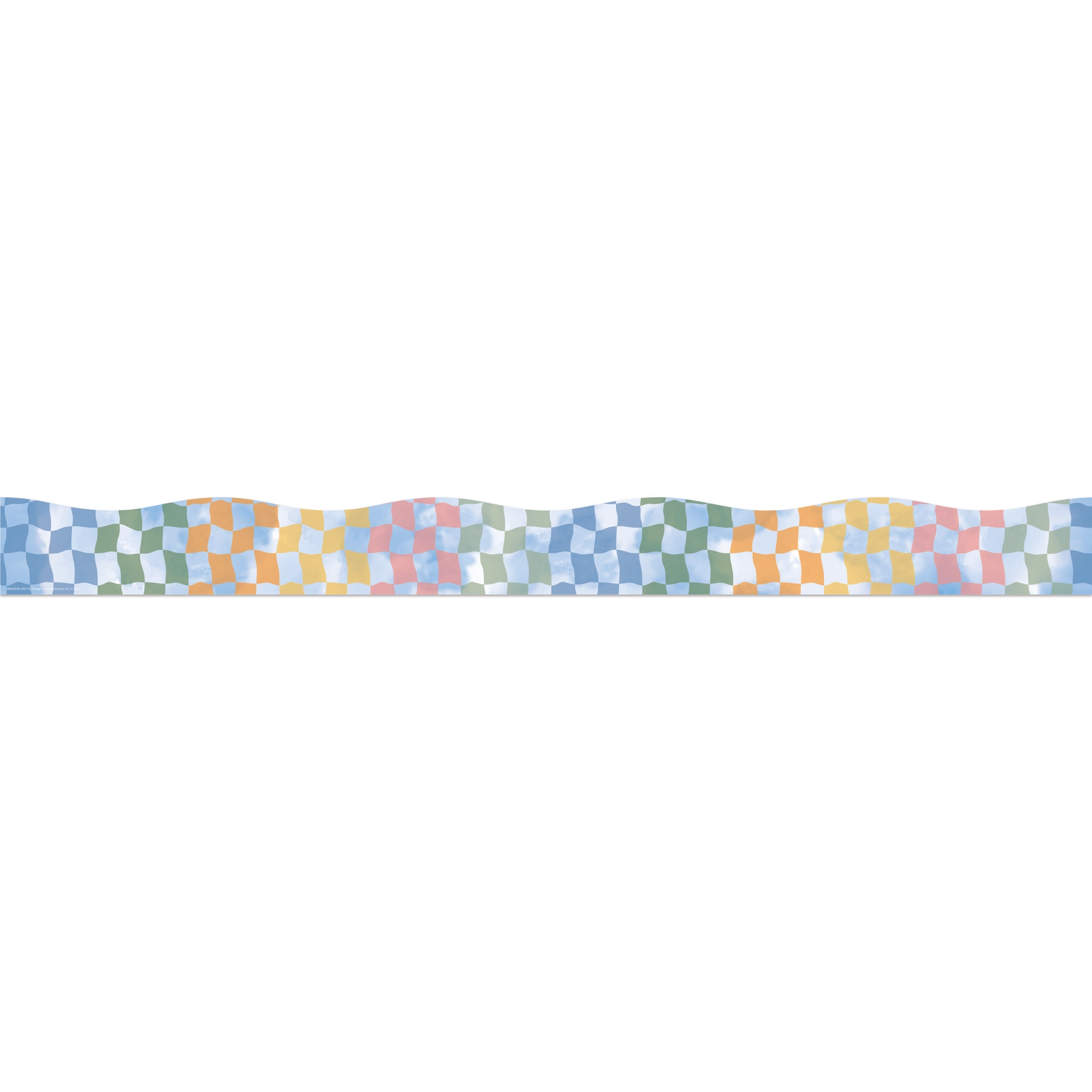 S'Cool Era Rainbow Checkered Sky Deco Trim Extra Wide Die-Cut