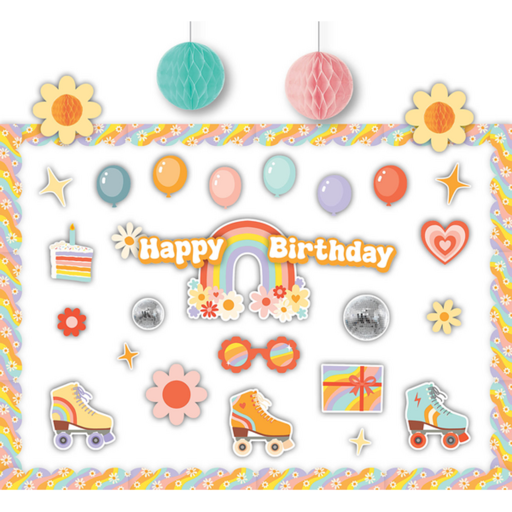 TEACHER CREATED RESOURCES Roller Disco Birthday Create & Decorate Quick Kit