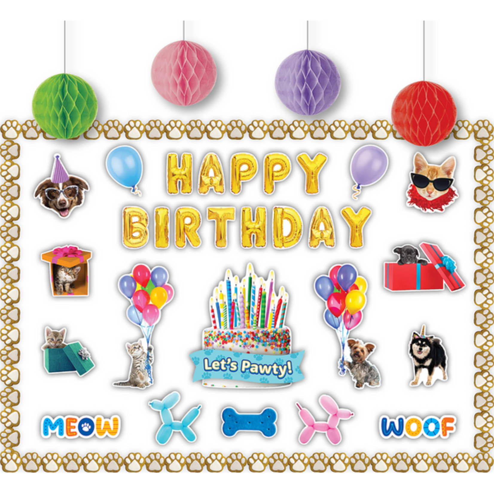 TEACHER CREATED RESOURCES Cats and Dogs Happy Birthday Create & Decorate Quick Kit