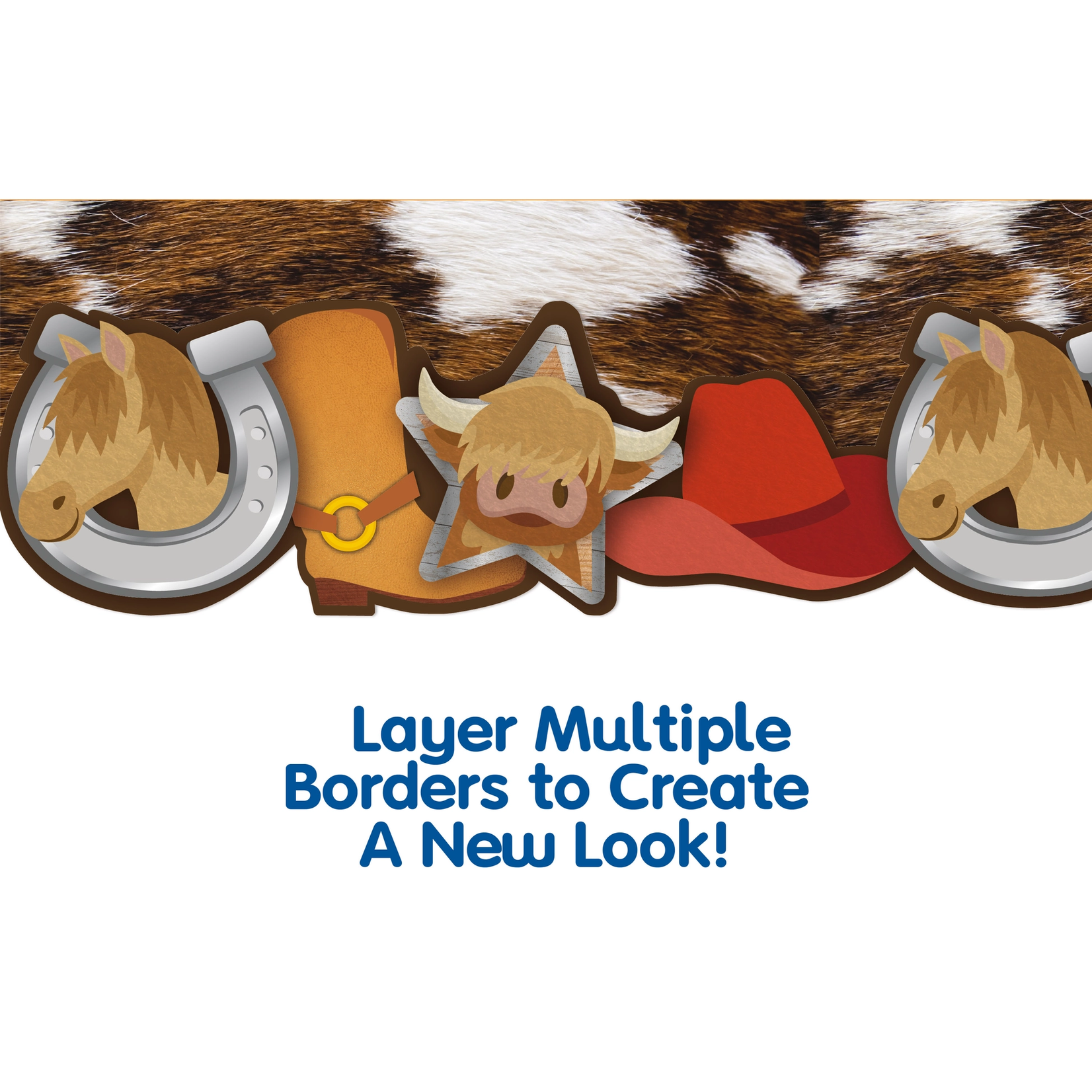 Wild Wild Classroom Cowhide Deco Trim Extra Wide Die-Cut