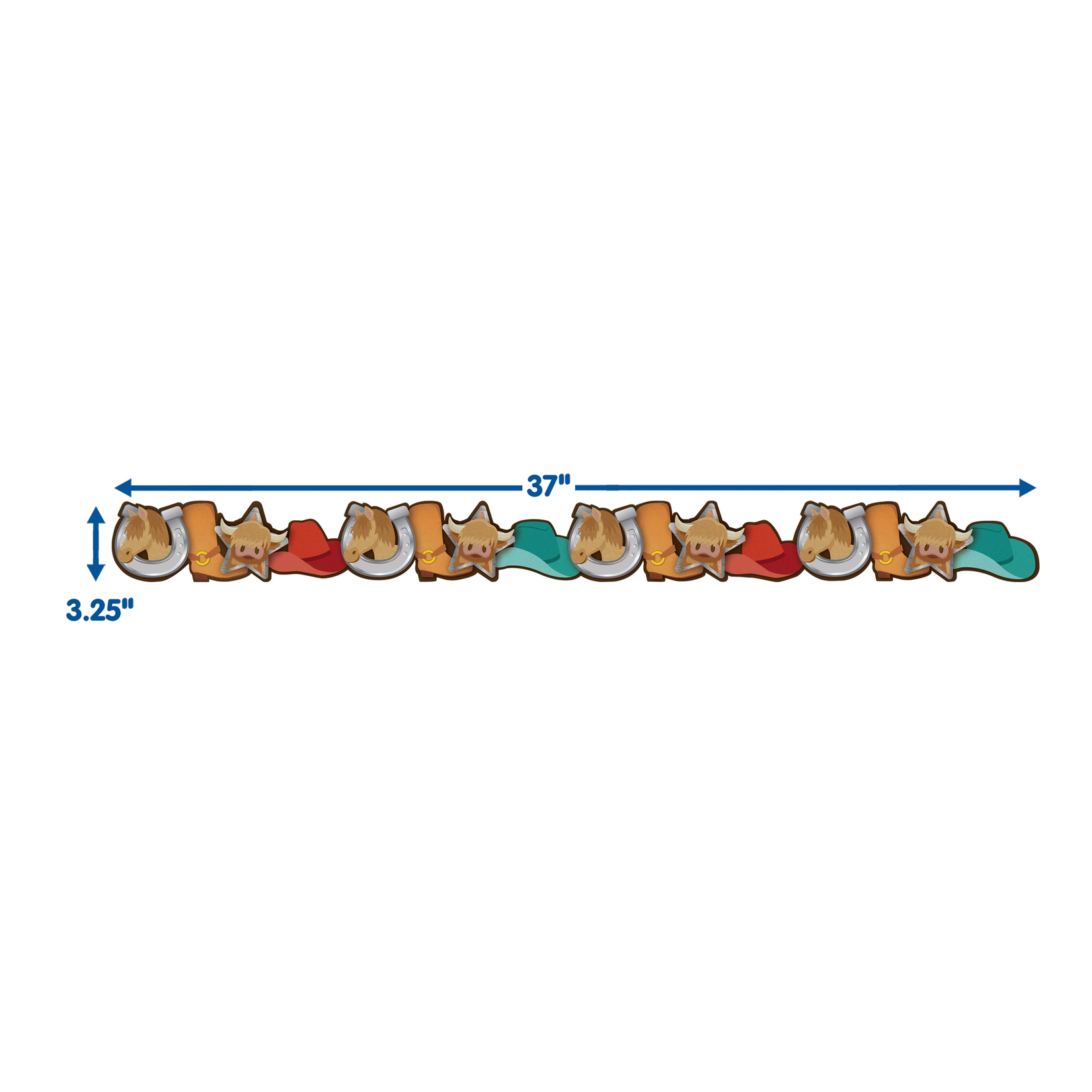 Wild Wild Classroom Western Icons Deco Trim Extra Wide Die-Cut