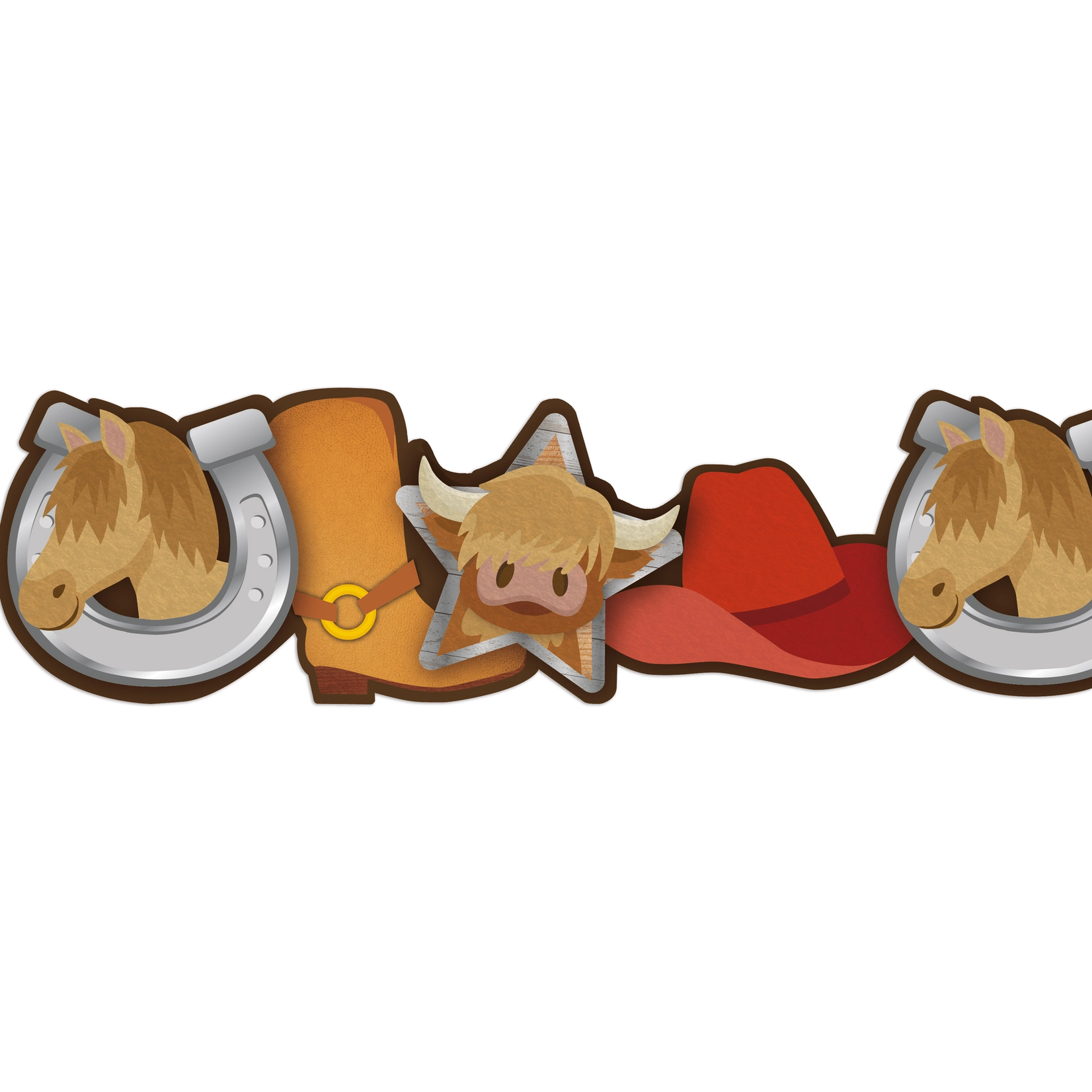 Wild Wild Classroom Western Icons Deco Trim Extra Wide Die-Cut
