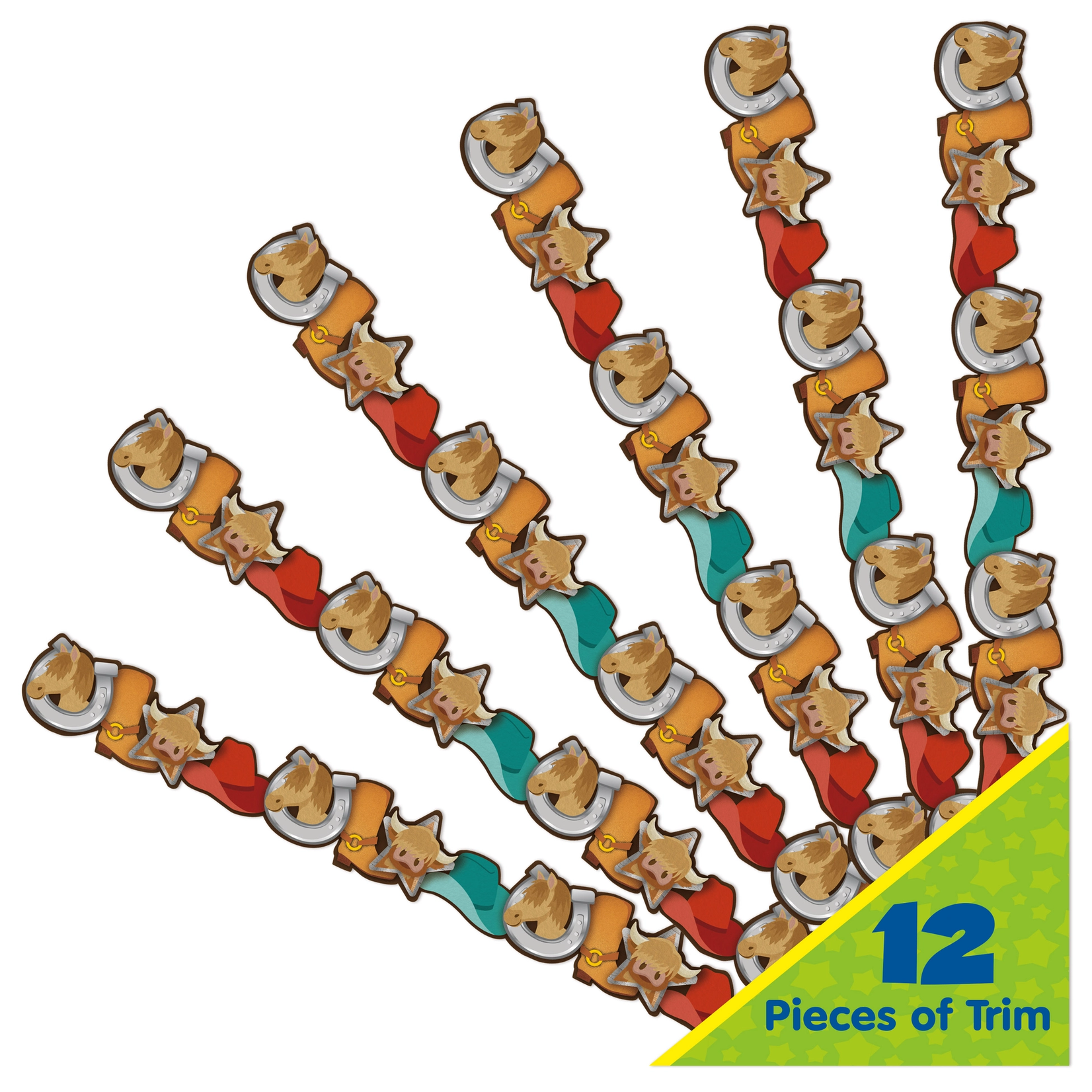 Wild Wild Classroom Western Icons Deco Trim Extra Wide Die-Cut