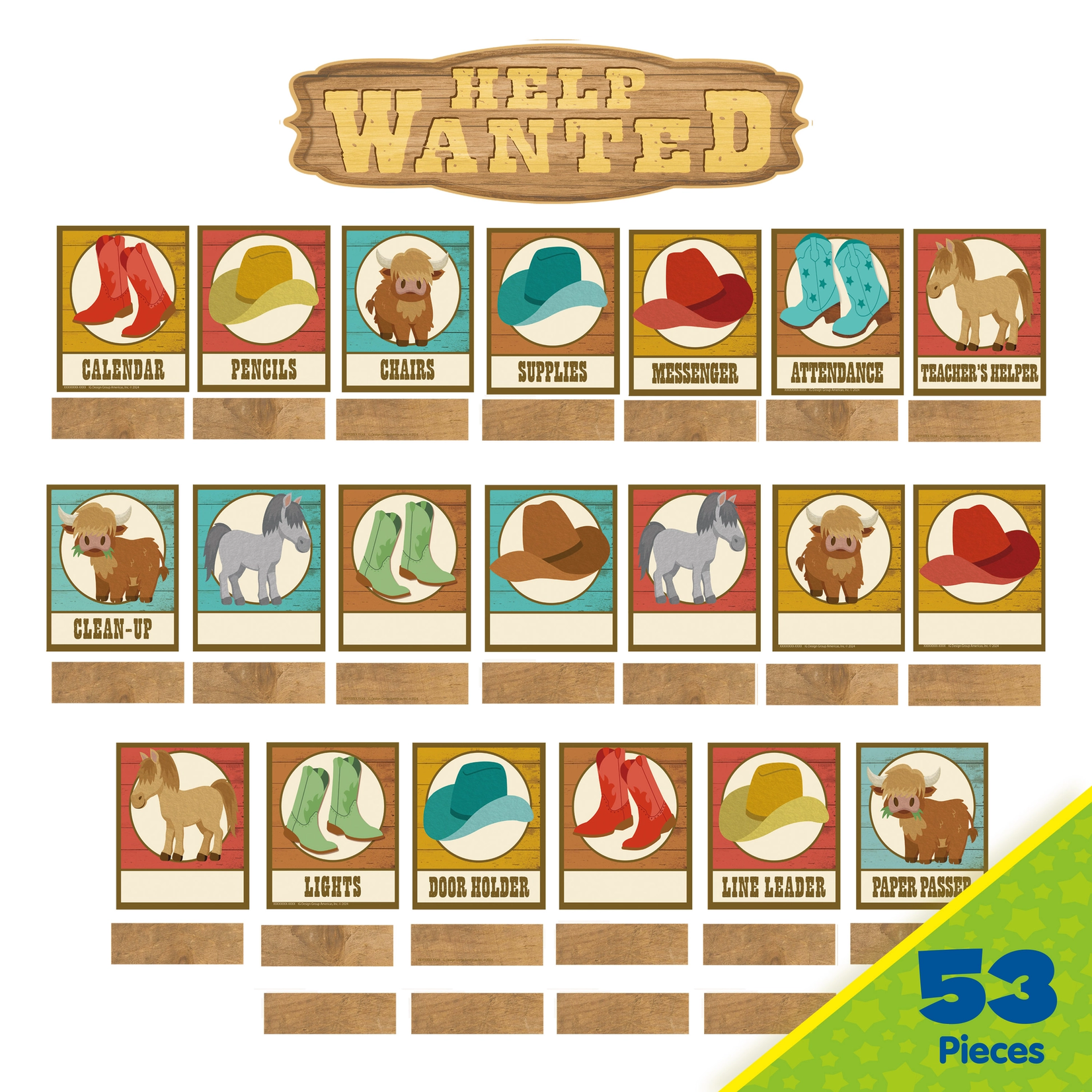 Wild Wild Classroom Class Jobs Mini Bulletin Board