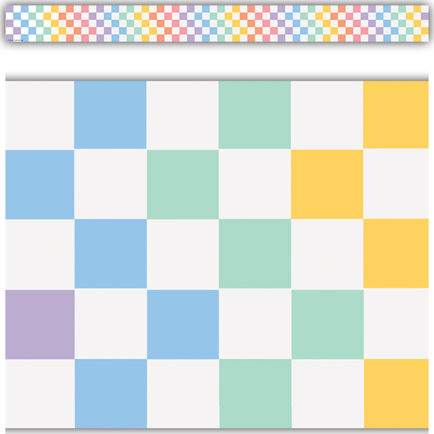 TEACHER CREATED RESOURCES Cool for School Checkers Straight Border Trim