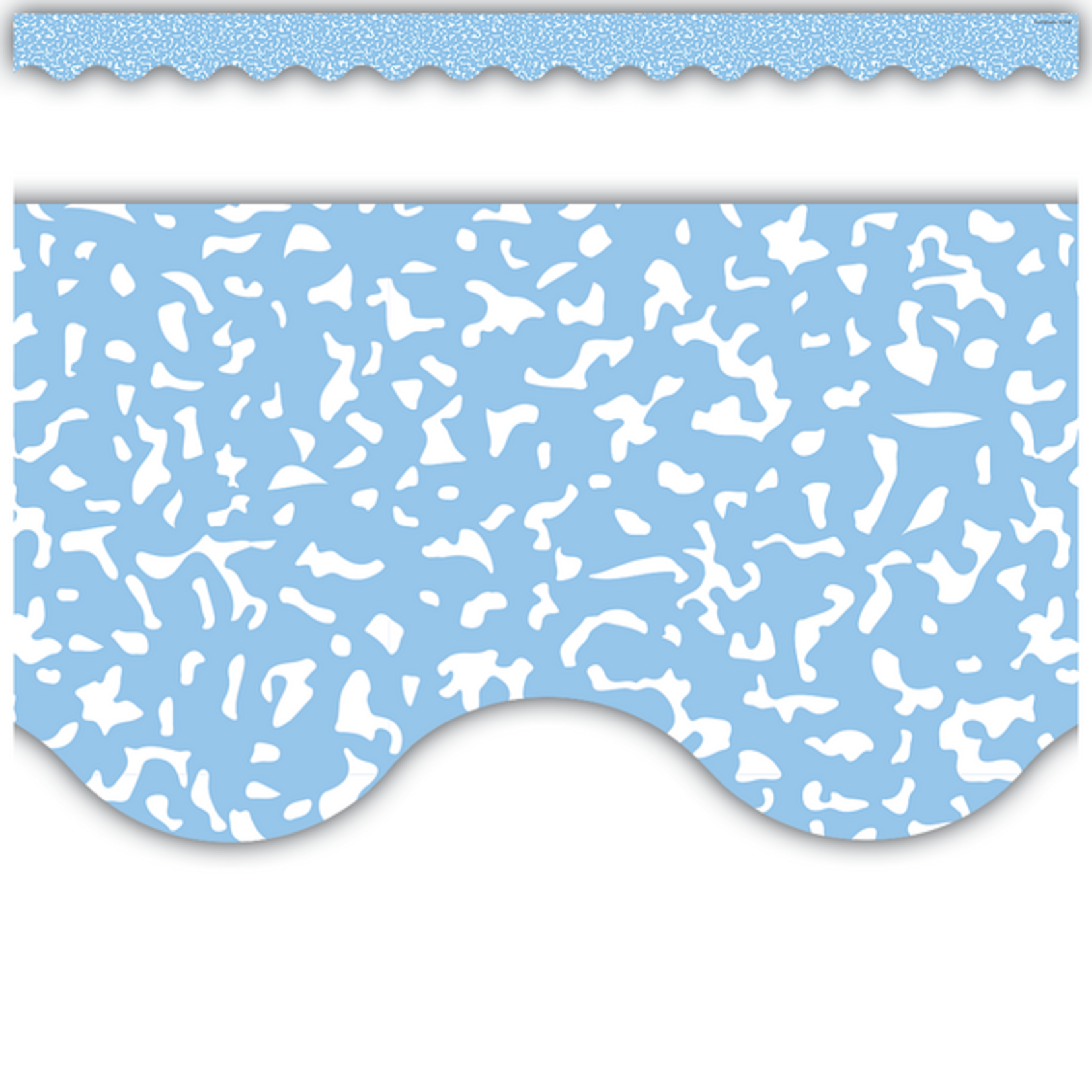 TEACHER CREATED RESOURCES Composition Blue Scalloped Border Trim
