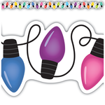 TEACHER CREATED RESOURCES Colorful Holiday Lights Die-Cut Border Trim