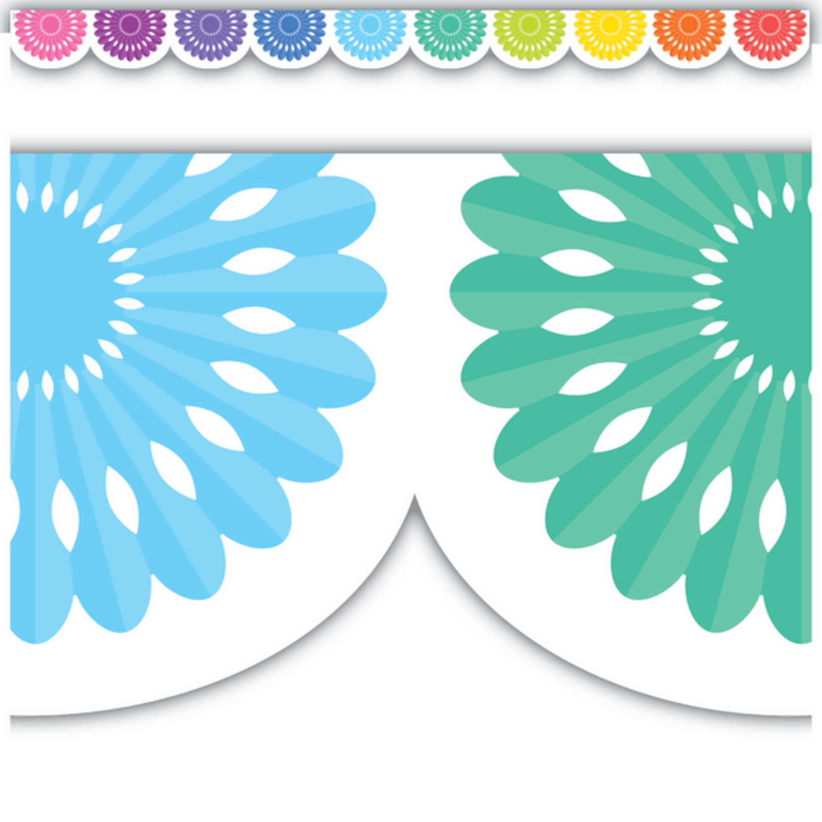 TEACHER CREATED RESOURCES Colorful Fiesta Die-Cut Border Trim