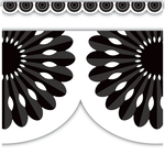 TEACHER CREATED RESOURCES Black and White Fiesta Die-Cut Border Trim