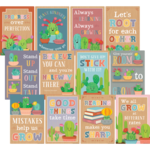 TEACHER CREATED RESOURCES Happy Cactus Crew Positive Sayings Small Poster Pack