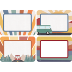 TEACHER CREATED RESOURCES Moving Mountains Road Trip Name Tags/Labels - Multi-Pack