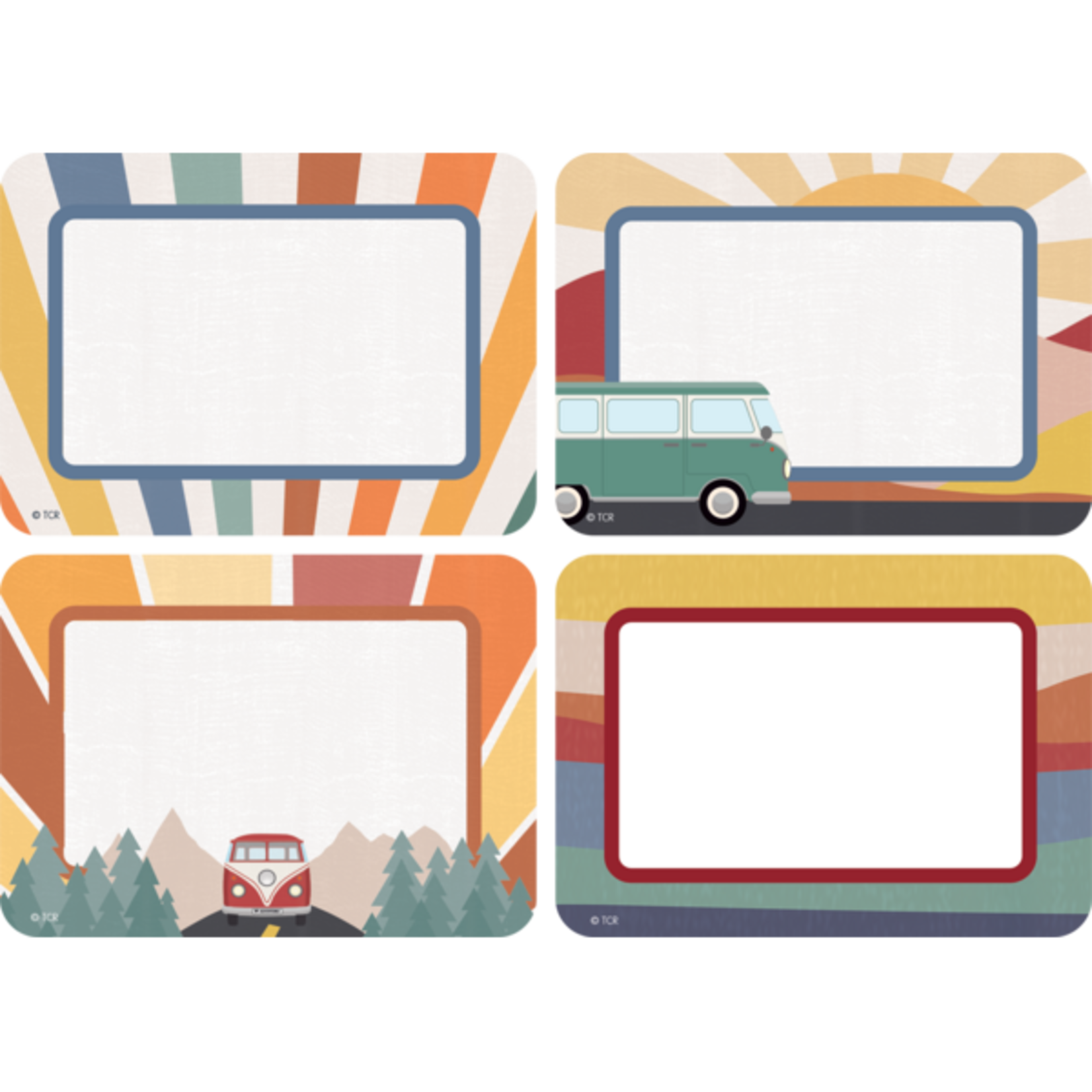 TEACHER CREATED RESOURCES Moving Mountains Road Trip Name Tags/Labels - Multi-Pack