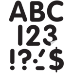TEACHER CREATED RESOURCES Black 4" Classic Self-Adhesive Letters Uppercase