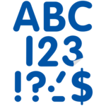 TEACHER CREATED RESOURCES Blue 4" Classic Self-Adhesive Letters Uppercase
