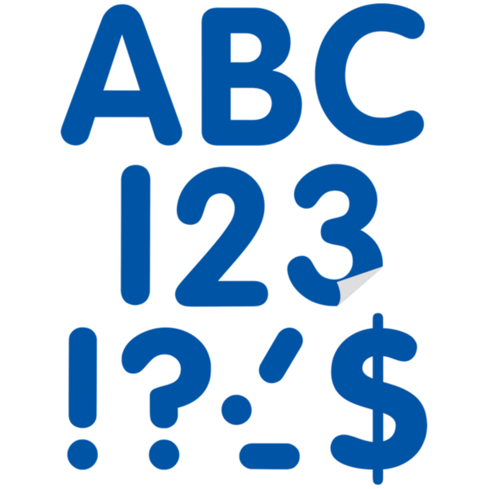 TEACHER CREATED RESOURCES Blue 4" Classic Self-Adhesive Letters Uppercase