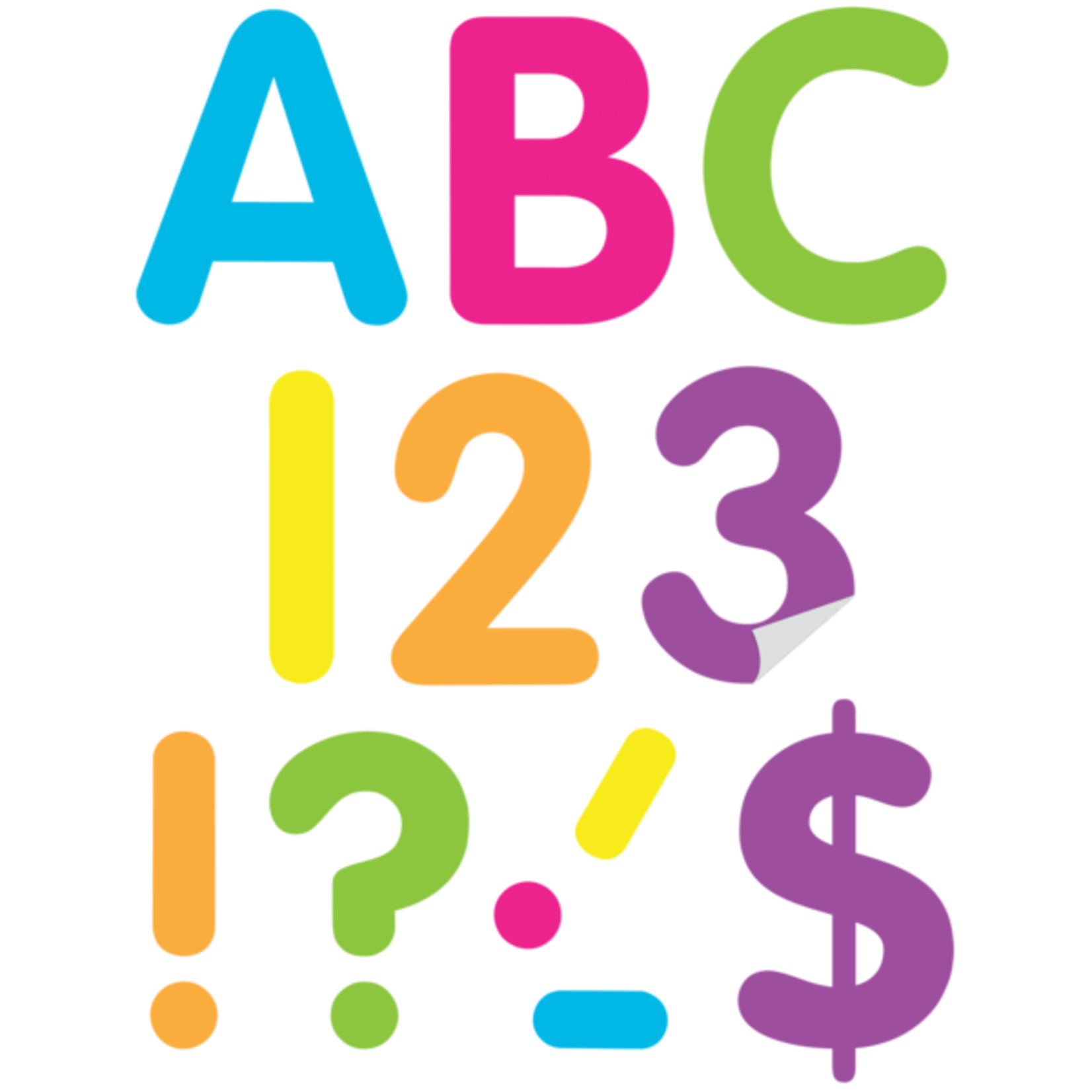 TEACHER CREATED RESOURCES Brights 4" Classic Self-Adhesive Letters Uppercase