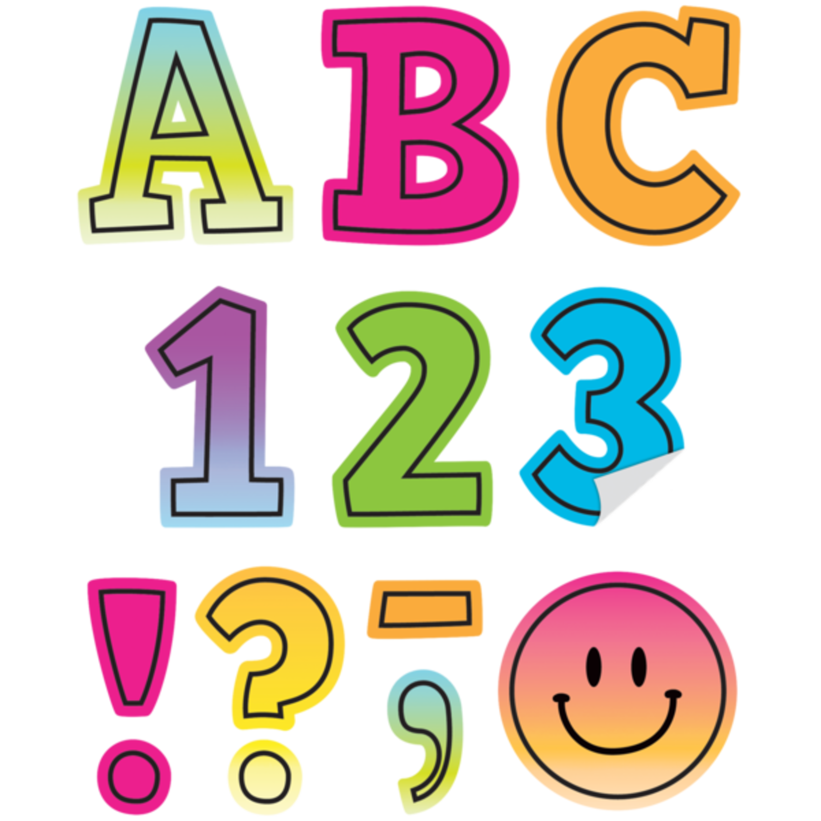 TEACHER CREATED RESOURCES Brights 4Ever 2" Bold Block Self-Adhesive Letters Uppercase