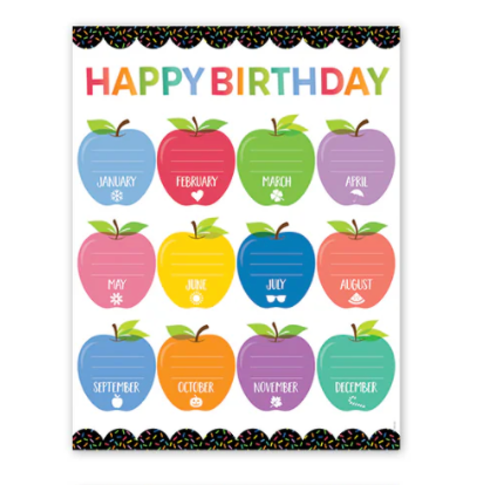 CREATIVE TEACHING PRESS Apple Time Happy Birthday Chart