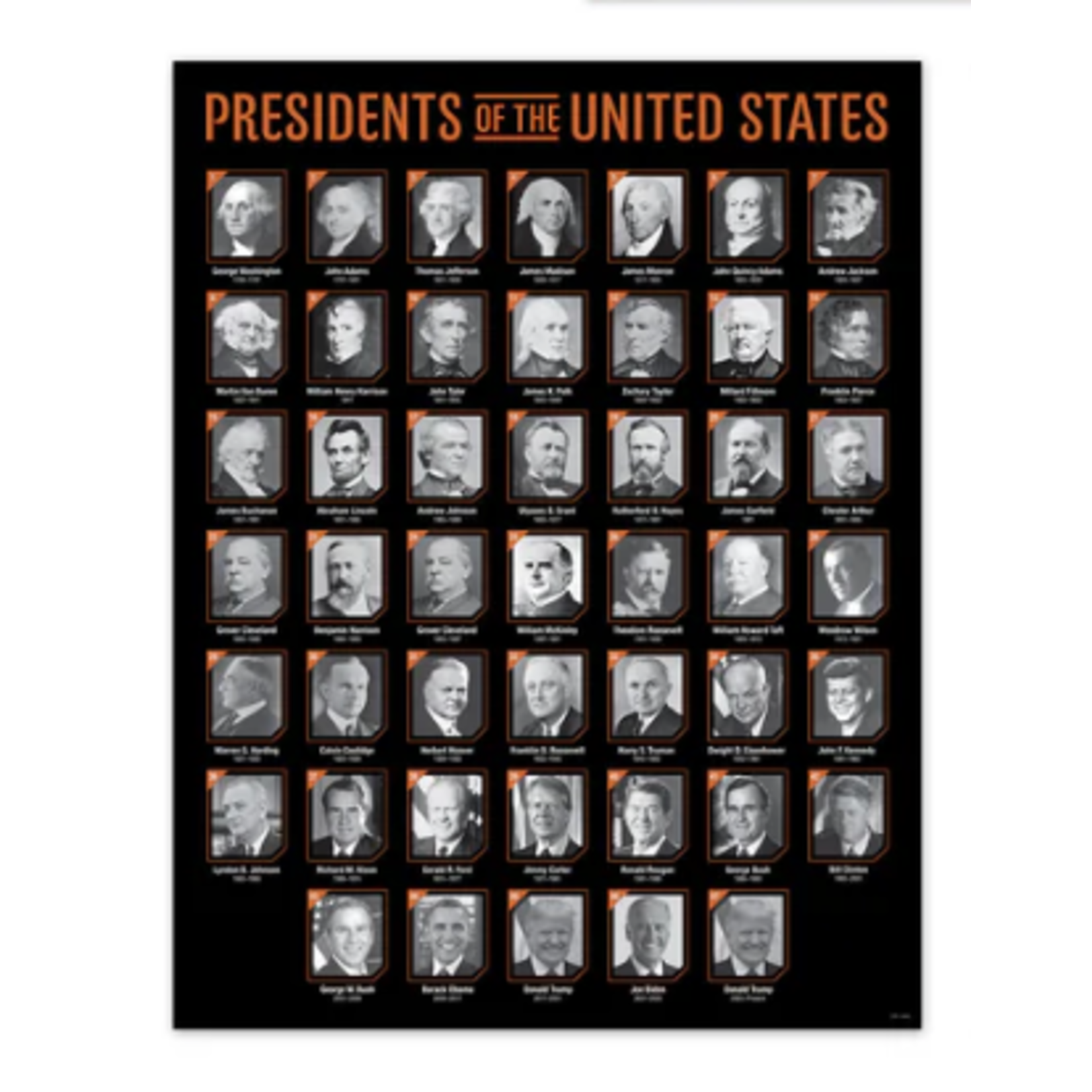 CREATIVE TEACHING PRESS Presidents of the United States Chart