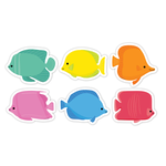 CREATIVE TEACHING PRESS Sea Friends School of Fish 3" Designer Cut-Outs