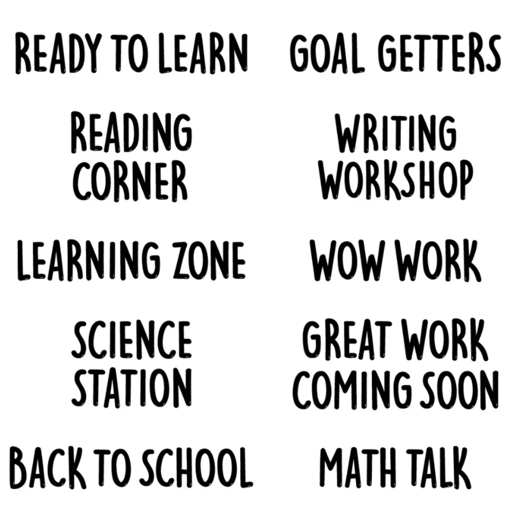 CREATIVE TEACHING PRESS Core Decor School Time Punch-Out Phrases