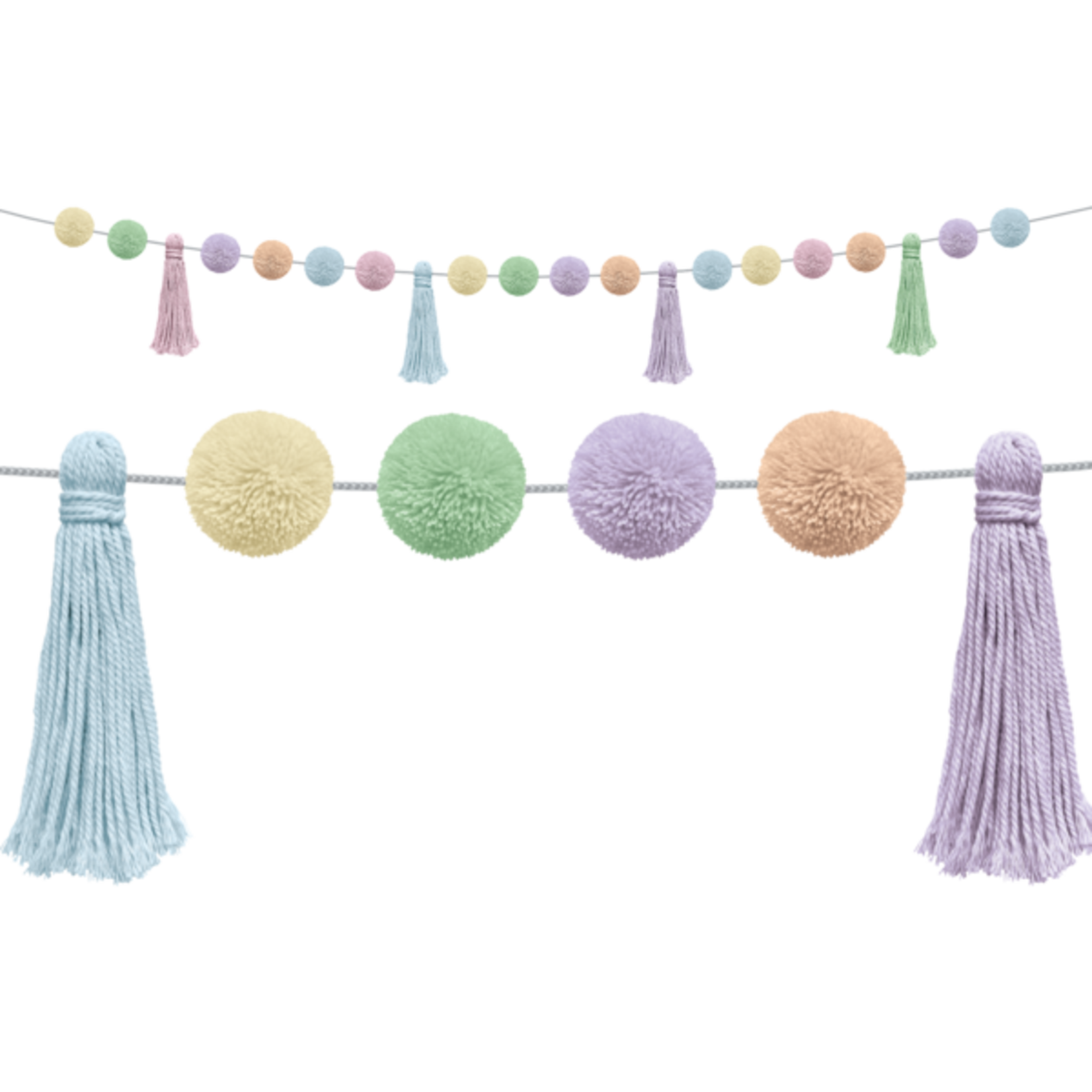 TEACHER CREATED RESOURCES Pastel Pop Pom-Poms and Tassels Garland