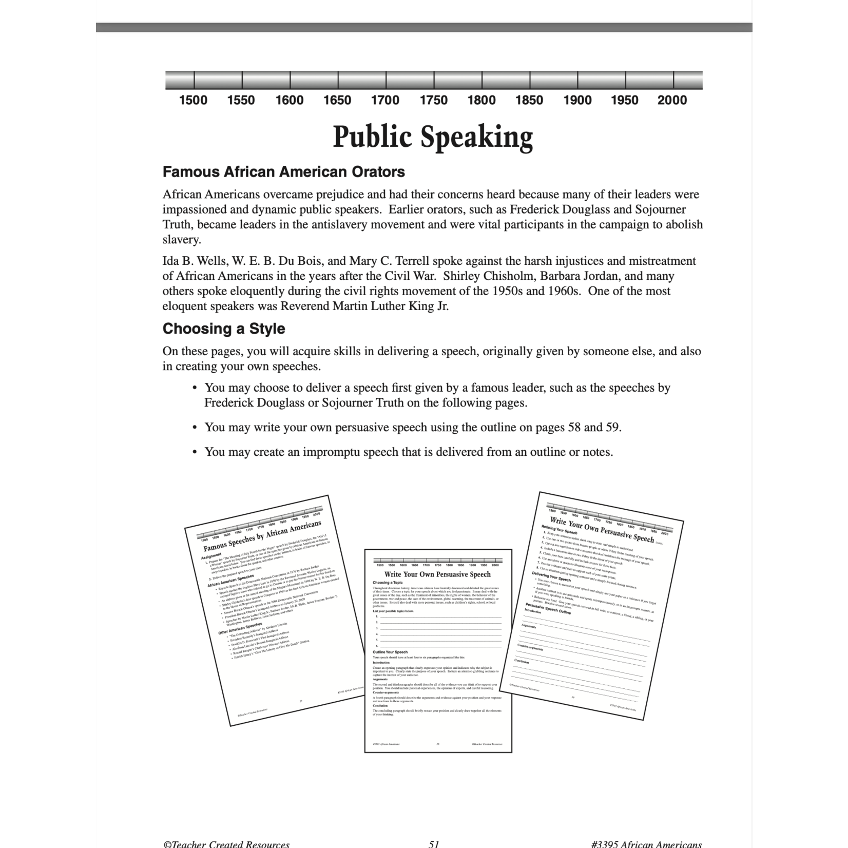 TEACHER CREATED RESOURCES Spotlight On America: African Americans Grade 5-8