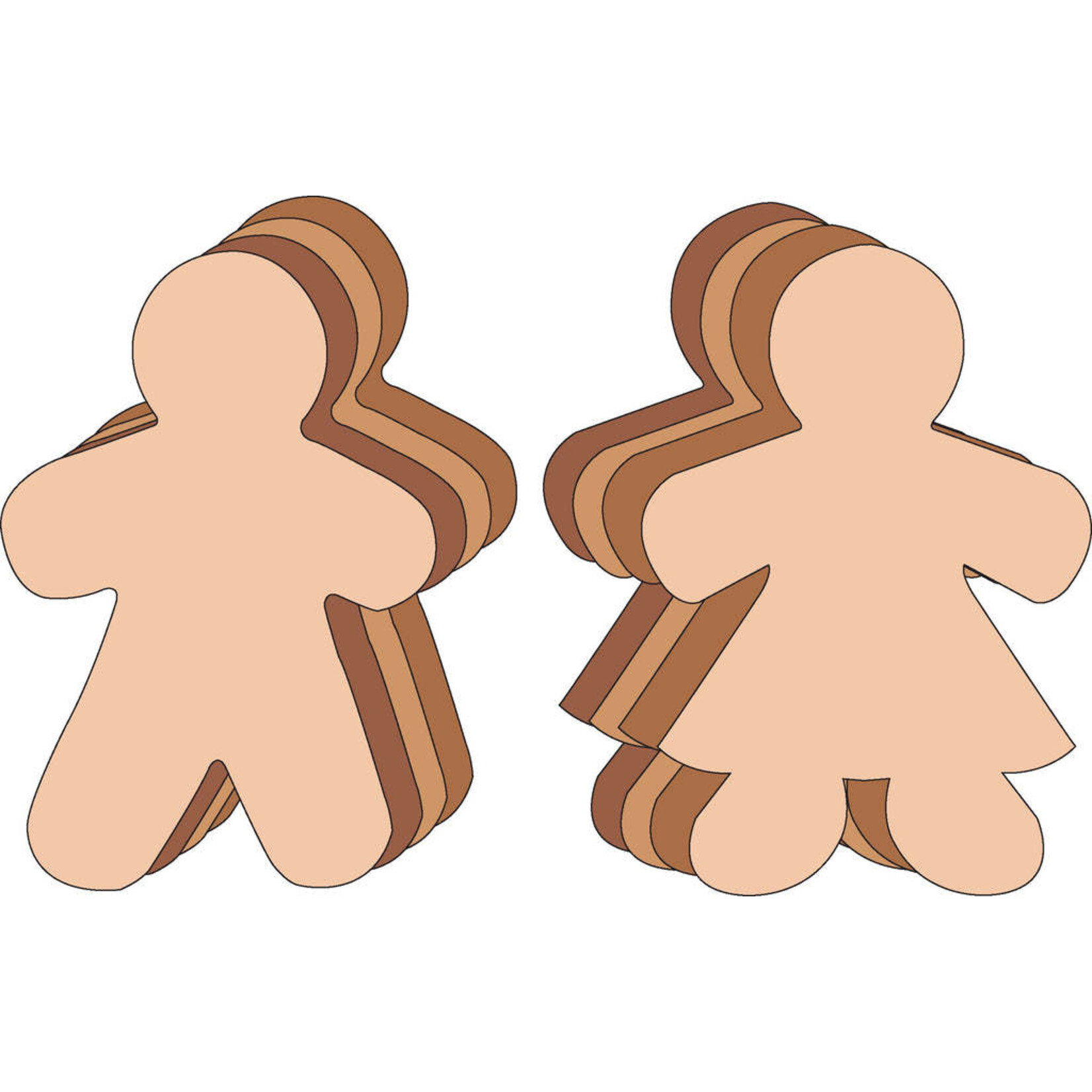 Kid Shape Set Multicultural Super Cut Outs - 8" X 10"