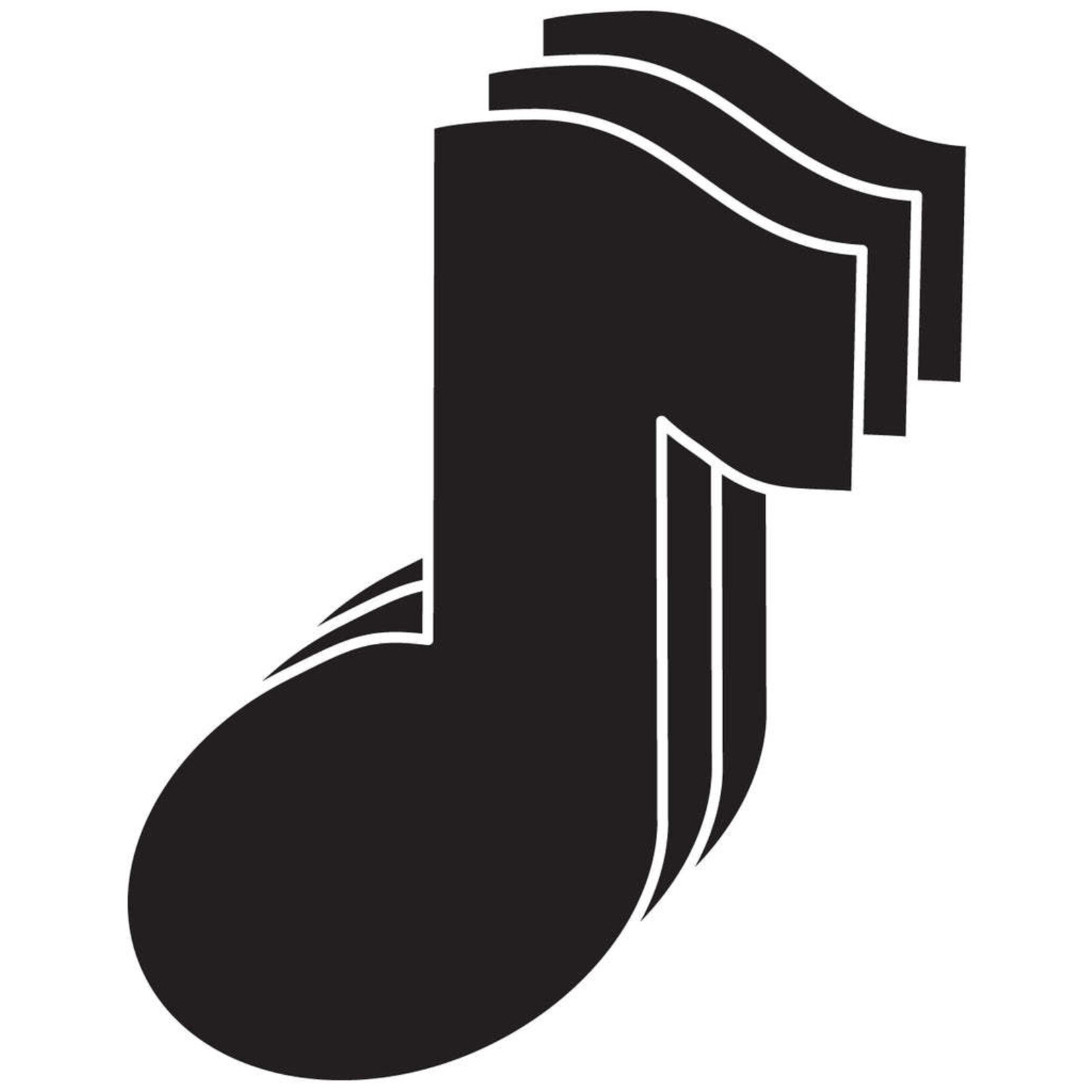 Die-Cut Magnetic - Small Single Color Music Note