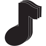 Die-Cut Magnetic - Large Single Color Music Note
