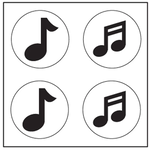 Music Note Incentive Stickers