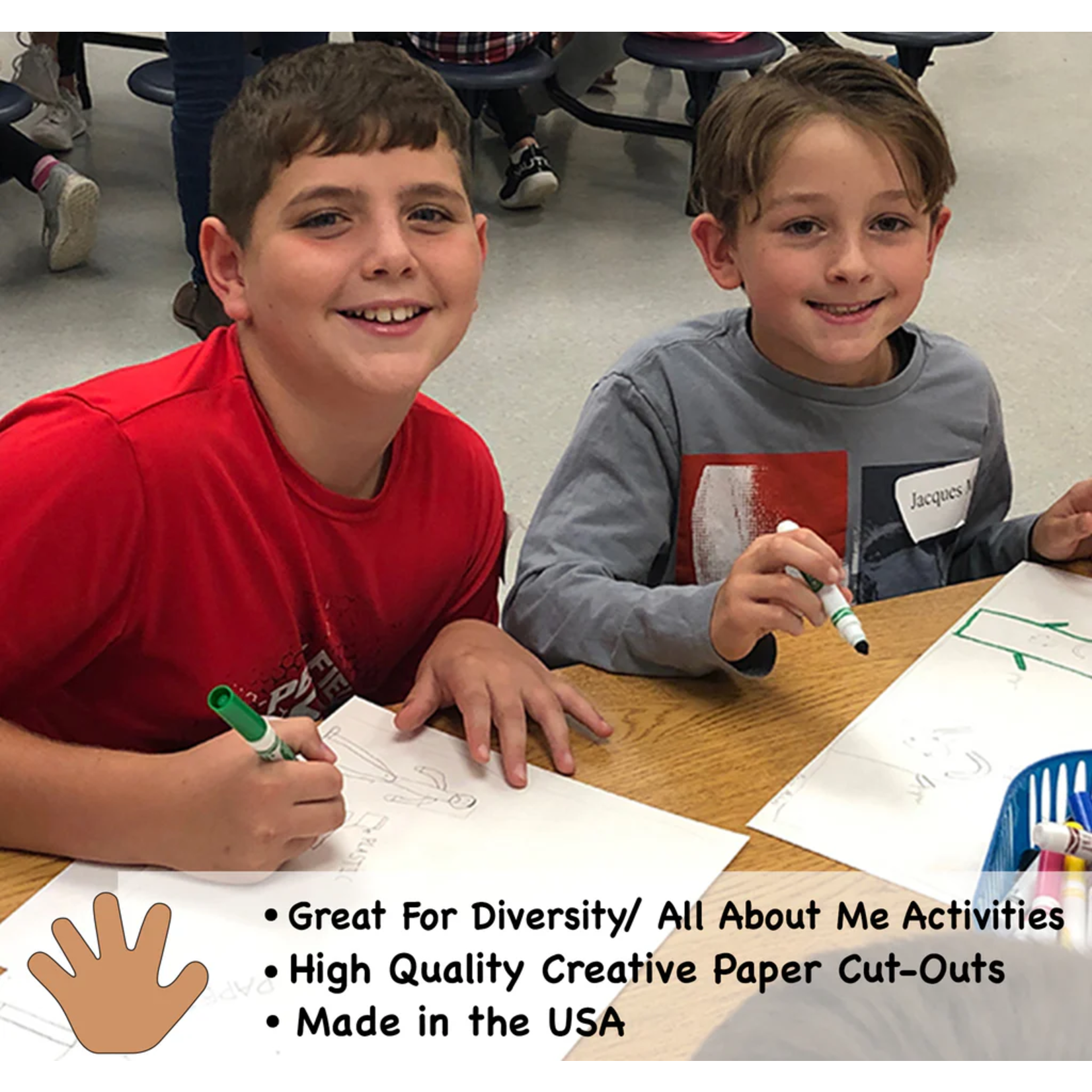 Hand Multicultural Cut-Outs- 5.5