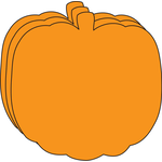 Large Single Color Cut-Out - Orange Pumpkin