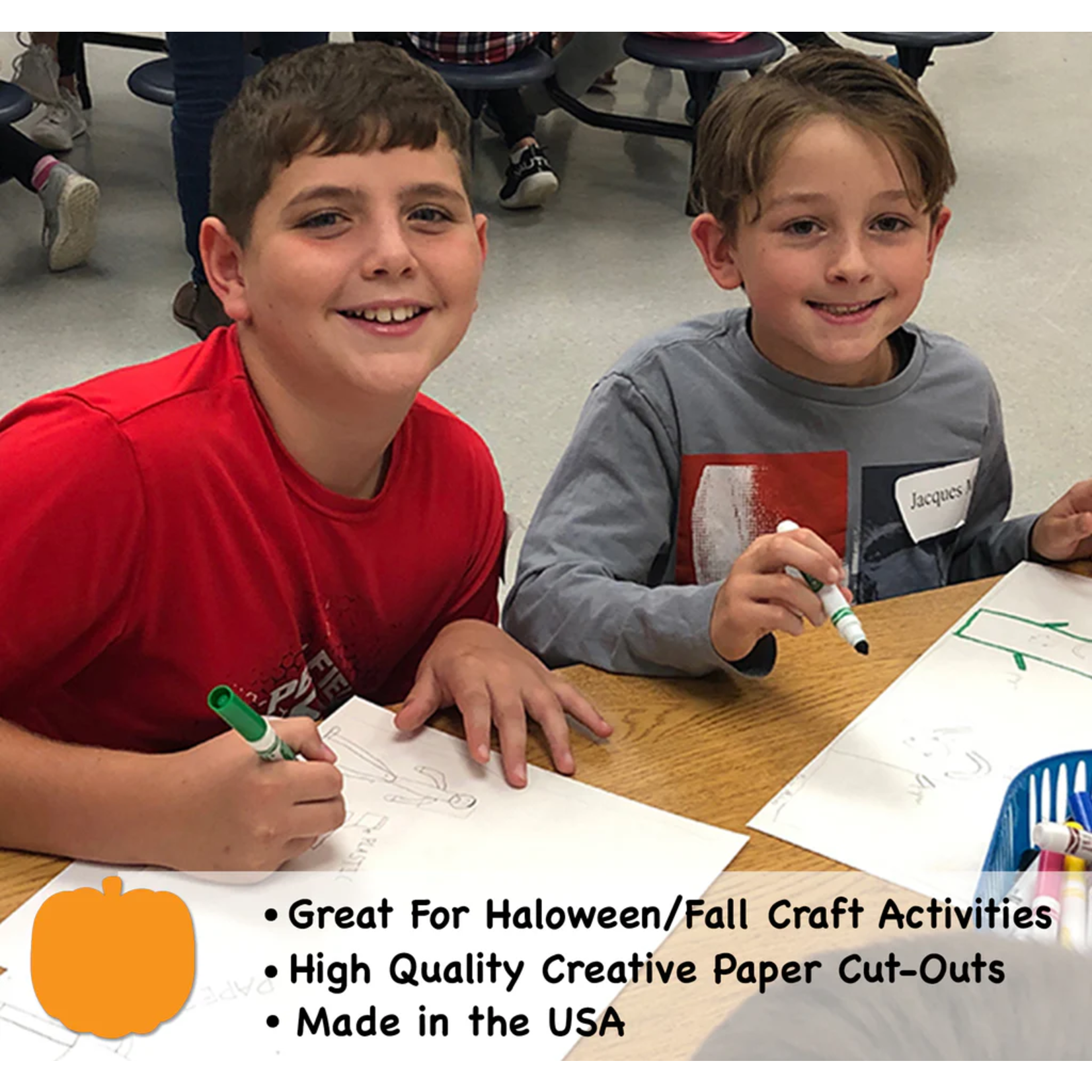 Large Single Color Cut-Out - Orange Pumpkin
