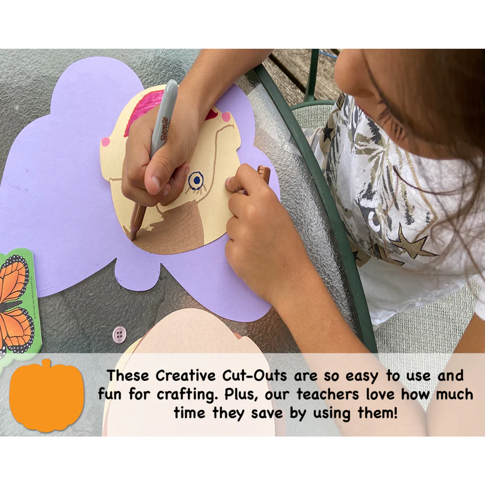Large Single Color Cut-Out - Orange Pumpkin